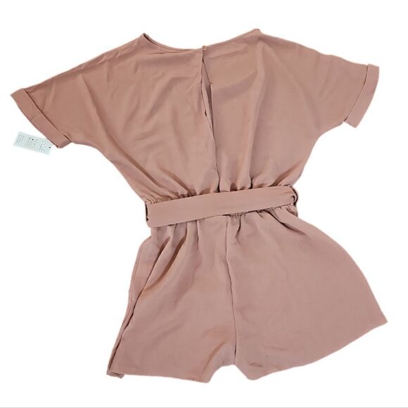 Cupshe IIaria Belted Boat Neck Romper, Pink, Size Small NWT - Picture 2 of 7